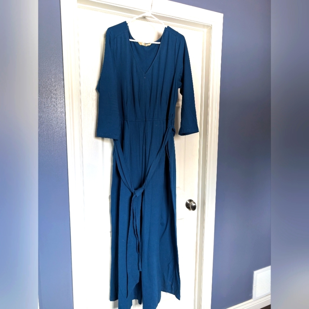 Dark Teal Palazzo Leg Jumpsuit